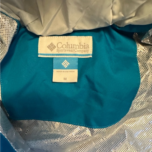 Columbia women’s Ski jacket coat medium teal grey hooded - Picture 7 of 7